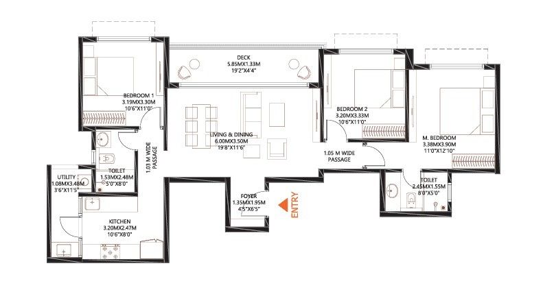 Type B - 3 BHK Sky Villa